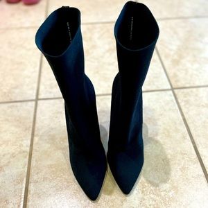 COPY - Steve Madden Century knit sock midcalf boots size 9 1/2 stiletto height …